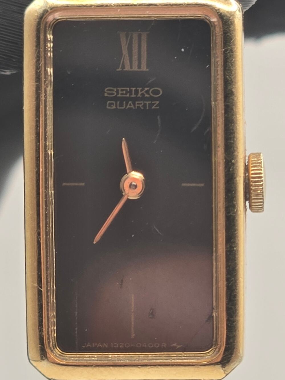 Vintage Seiko 1E20-5249 Tank Quartz New Batt